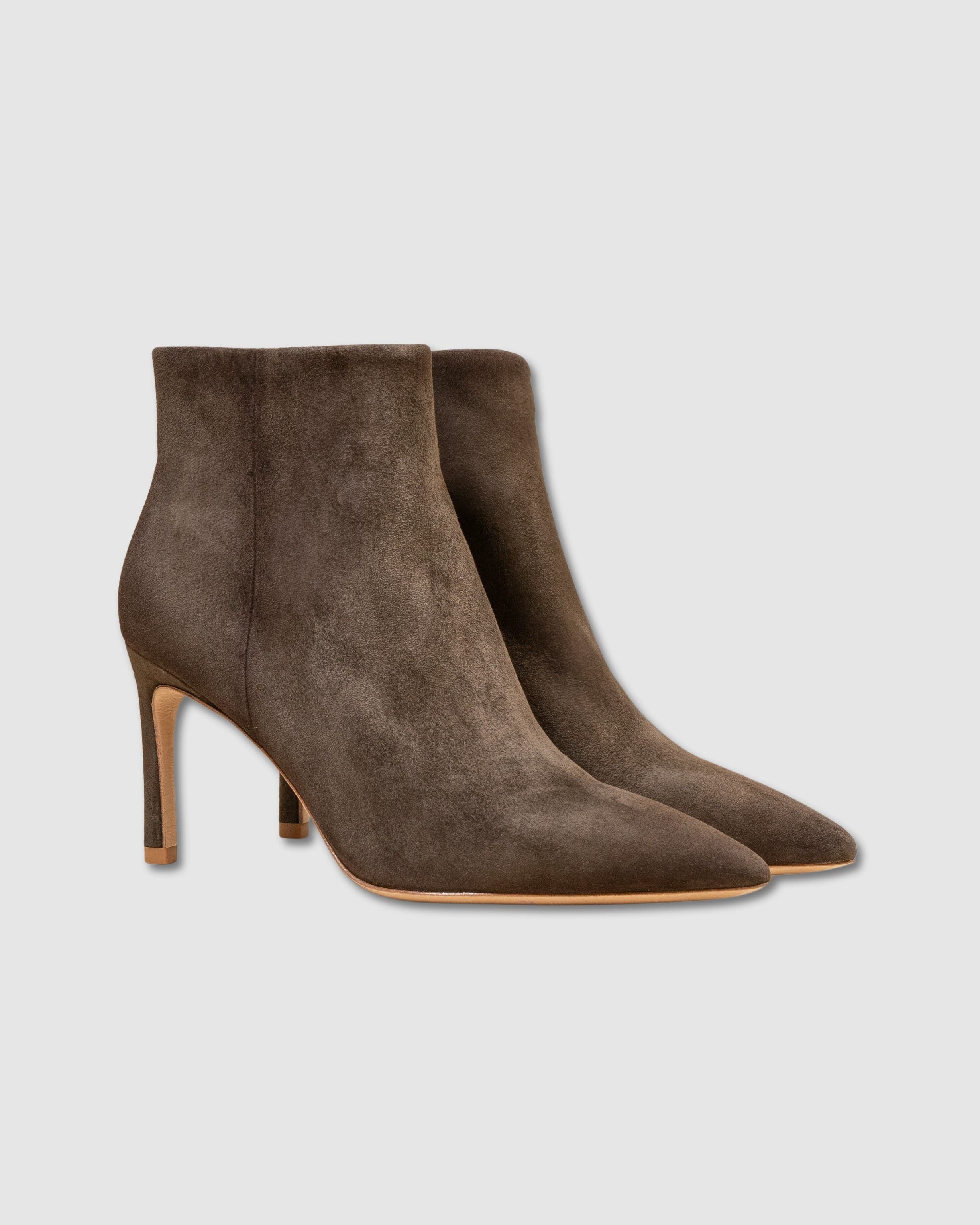 Noura Pointed Toe Ankle Boot, Alternate, color, KHAKI