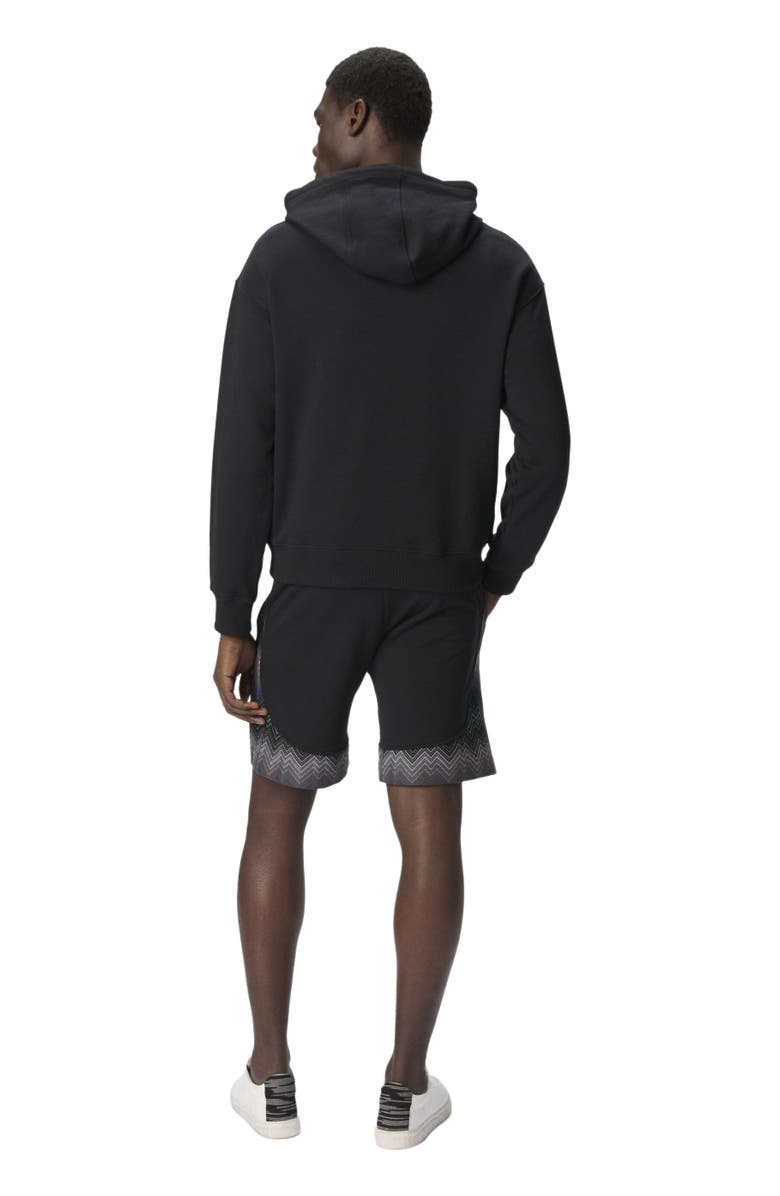 Missoni Hoodie With Zigzag Insert, Alternate, color, Black