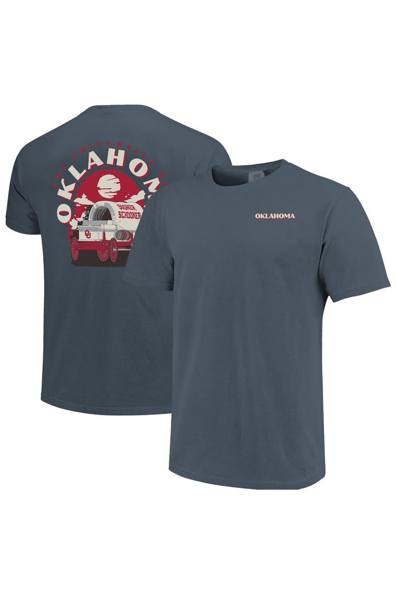 Men's  Navy Oklahoma Sooners Comfort Colors Team Statue T-Shirt, Main, color, Navy