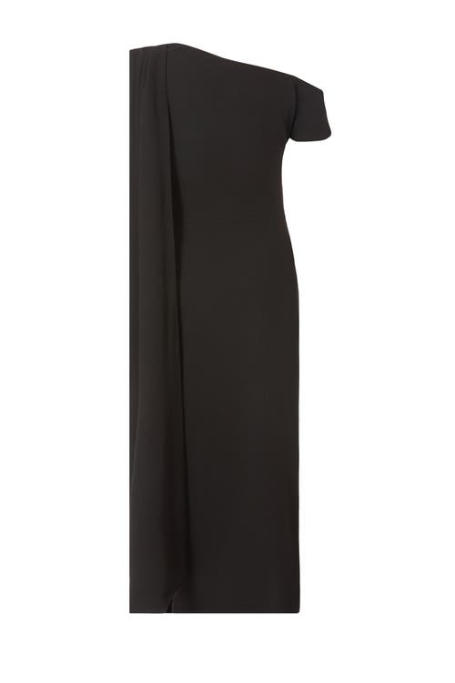 Quiz Scuba Crepe Off The Shoulder Sash Maxi Dress In Black
