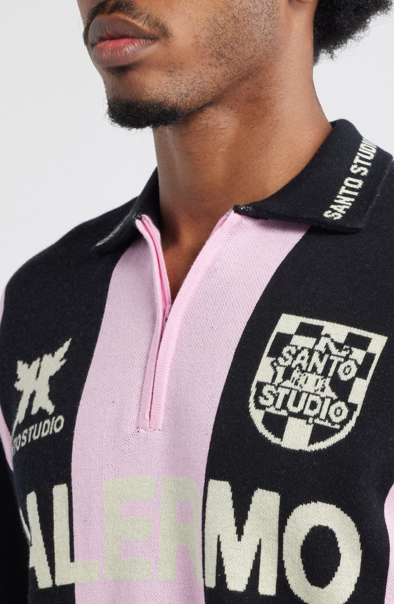 SANTO STUDIO Uno Palermo Half Zip Sweater, Alternate, color, Gratitude Pink