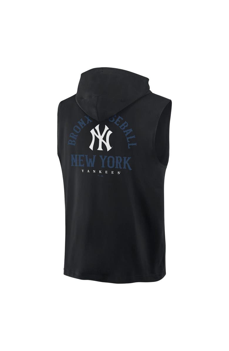FANATICS Men's Fanatics Black New York Yankees Fire Speed Sleeveless Pullover Hoodie, Alternate, color, 