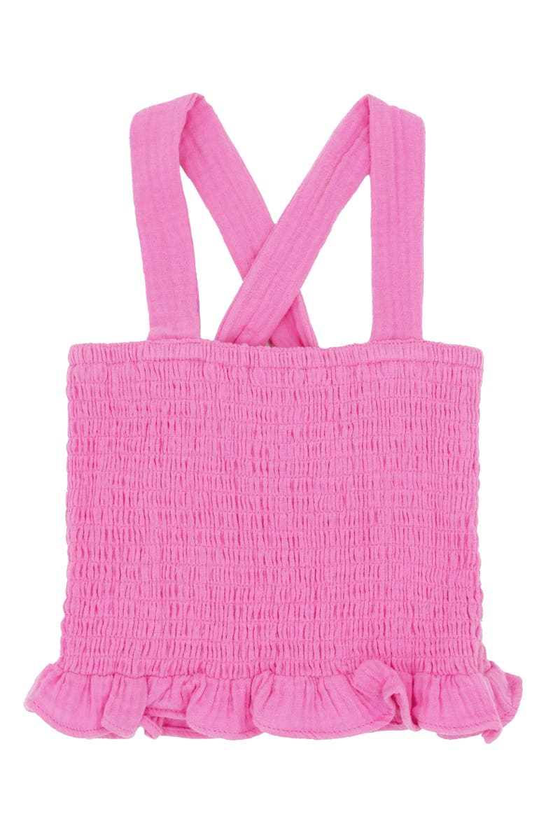 Feather 4 Arrow Kids' Sundaze Smocked Cover-Up Top, Main, color, Pink Carnation