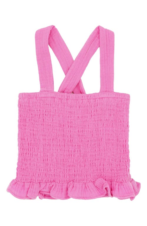 Feather 4 Arrow Kids' Sundaze Smocked Cover-up Top In Pink Carnation