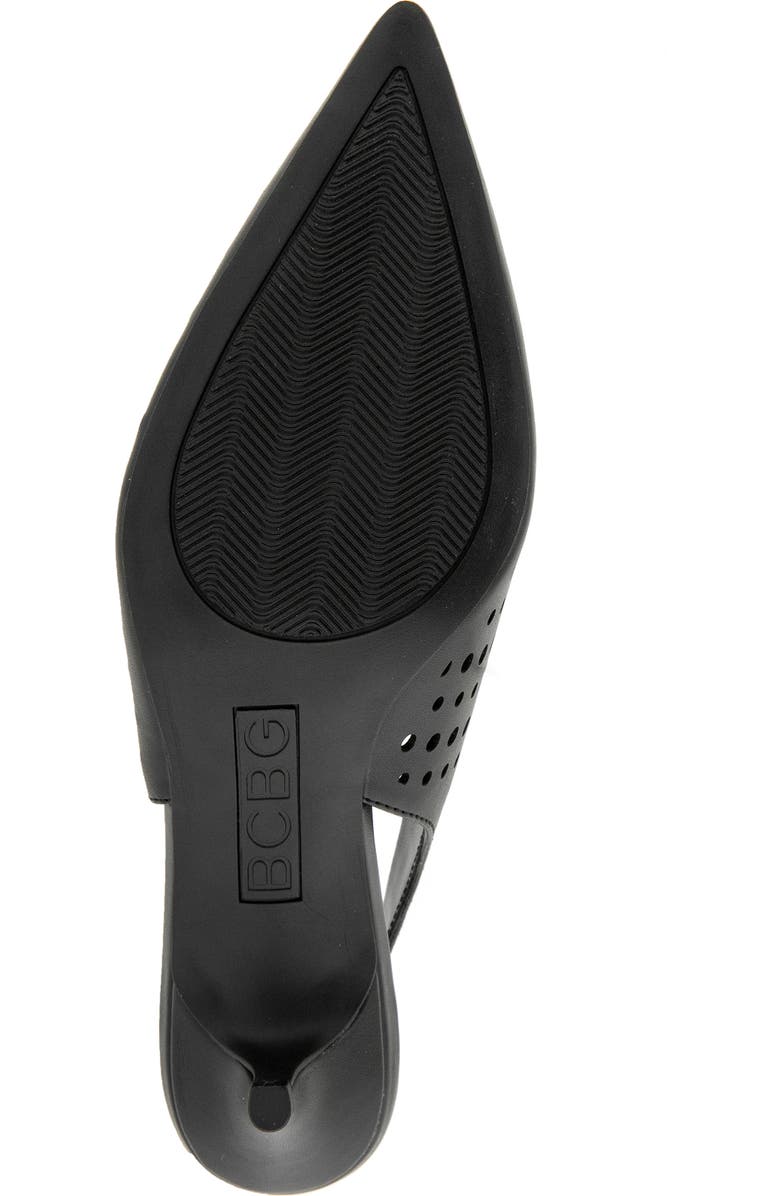 BCBG Pawnee Slingback Pointed Toe Kitten Heel Pump, Alternate, color, Black