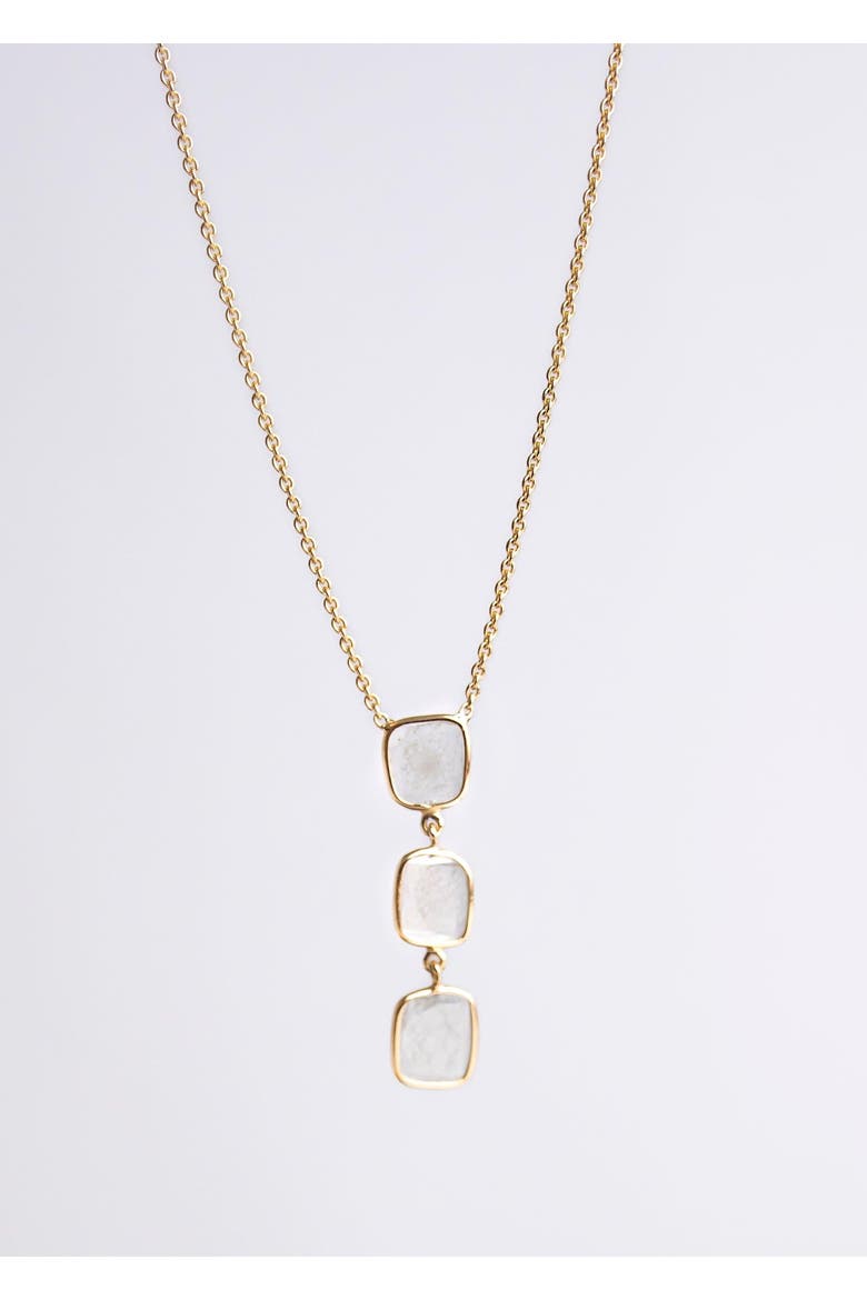 Cascade Drop Necklace, Main, color, White