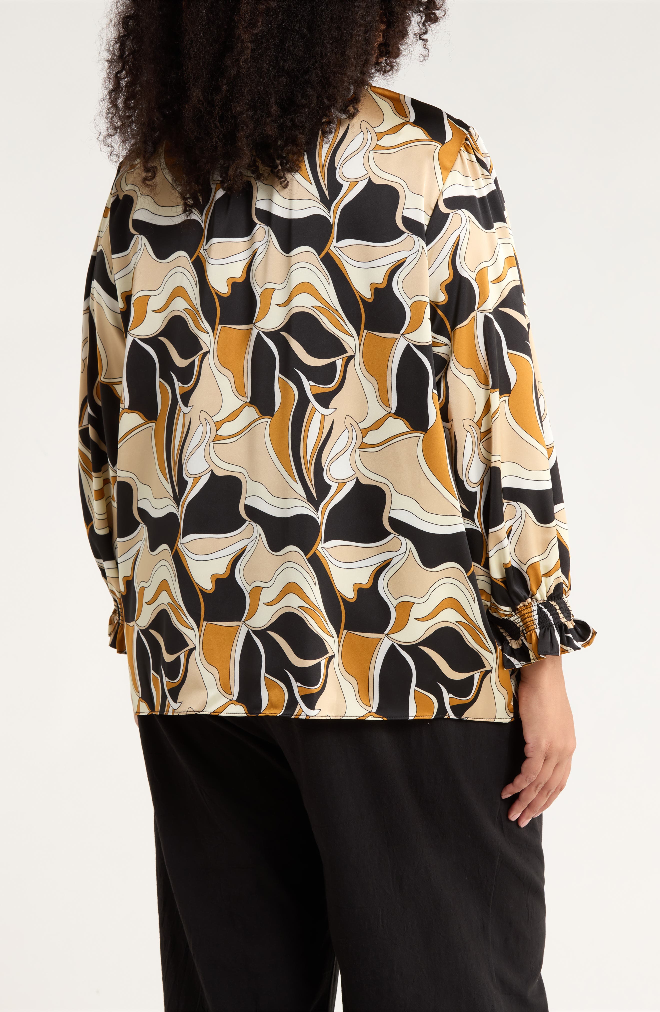 Groover Split Neck Satin Top - image 2