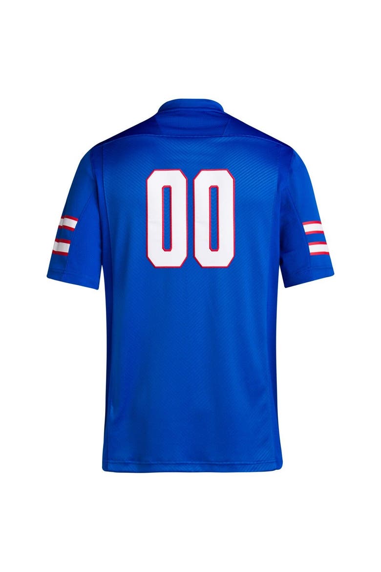 Men's adidas #00 Royal Kansas Jayhawks Premier Football Jersey, Alternate, color, Royal
