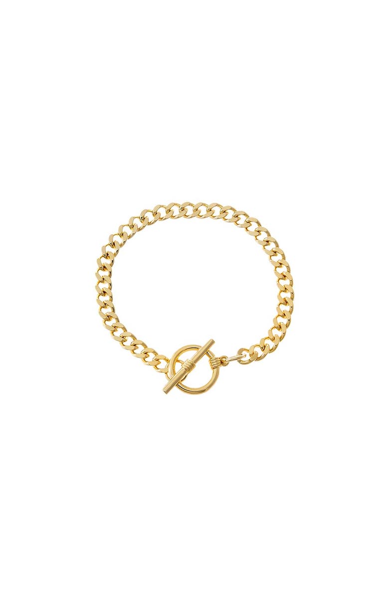 BY ADINA EDEN Gold Curb Chain Toggle Bracelet, Main, color, Gold