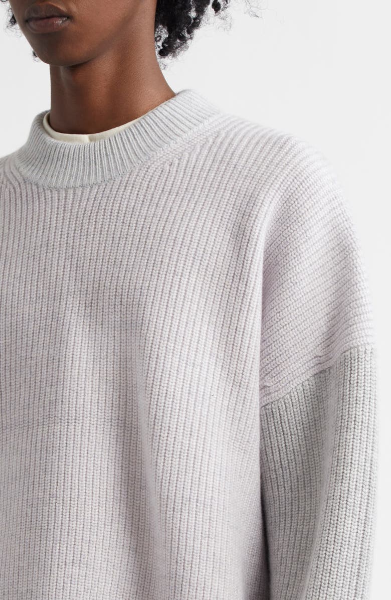 Waste Yarn Project Laerke Colorblock One of a Kind Crewneck Sweater, Alternate, color, Tonal White/ Beige/ Grey