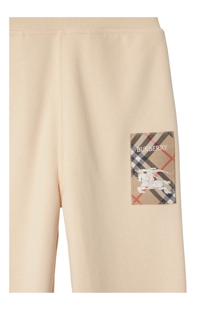 Burberry Check Label Cotton Jogging Pants, Alternate, color, Calico