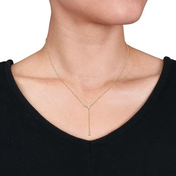 Lab Grown Diamond Lariat Necklace - 0.13ct.