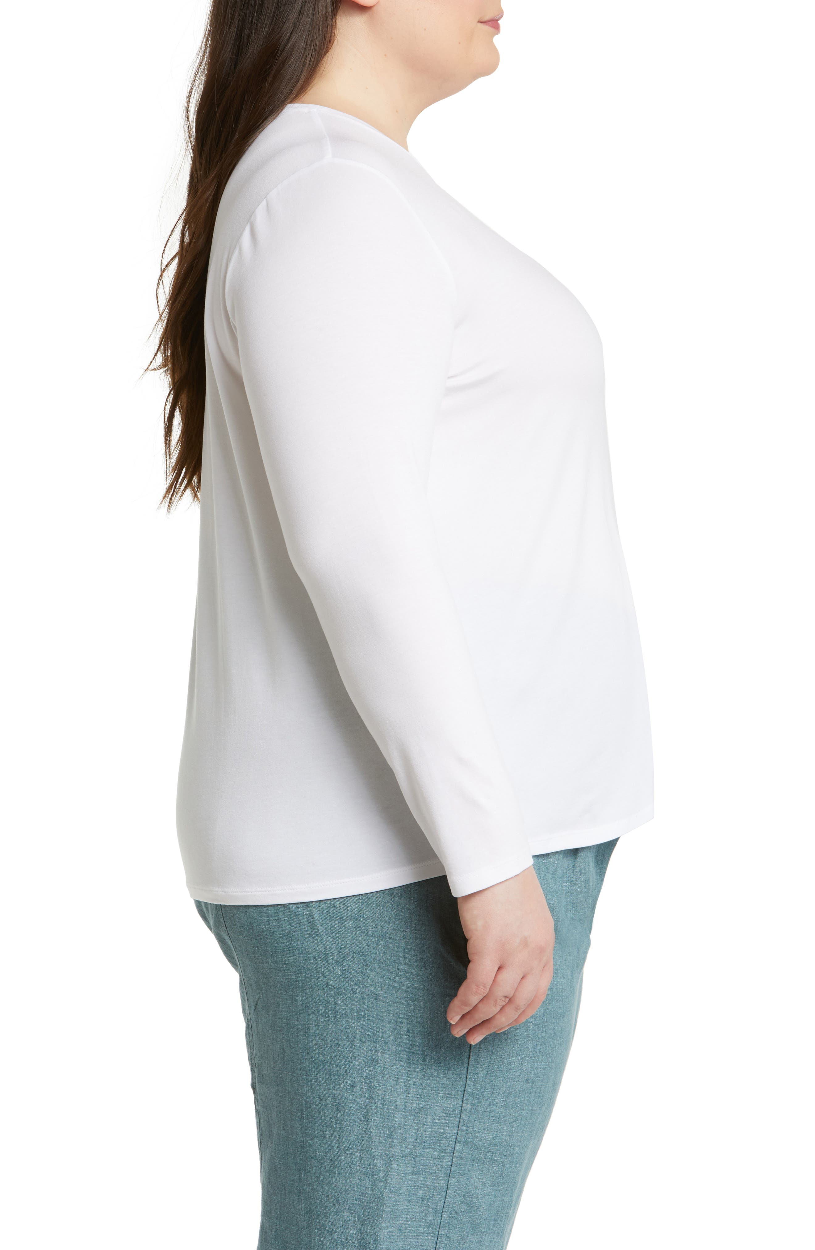 Eileen Fisher Crewneck Jersey T-Shirt (Women) | Nordstromrack