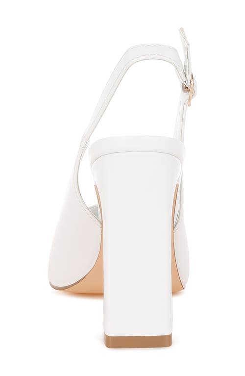 London Rag Sarka Block Heel Slingback Pump In White