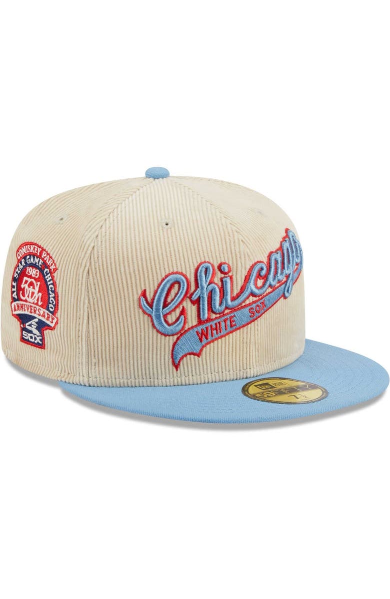 New Era Men's New Era White Chicago White Sox Corduroy Classic 59FIFTY Fitted Hat, Alternate, color,