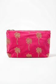 Elizabeth Scarlett Gold Palm Velvet Everyday Pouch