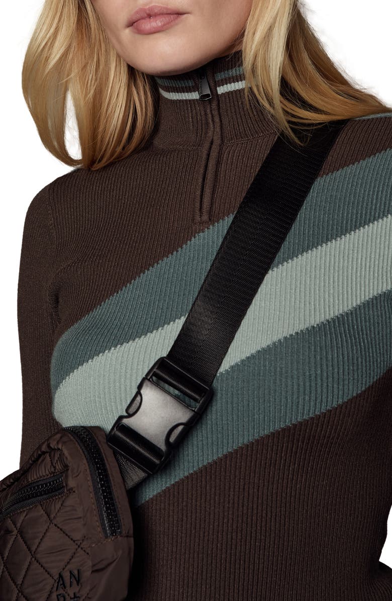 Alp N Rock Tanya Half Zip Turtleneck Sweater, Alternate, color, Coffee