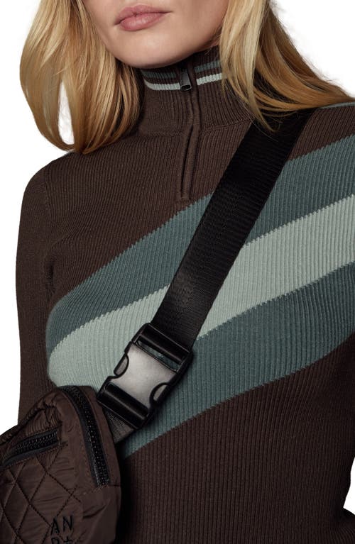 Alp N Rock Tanya Half Zip Turtleneck Sweater In Brown