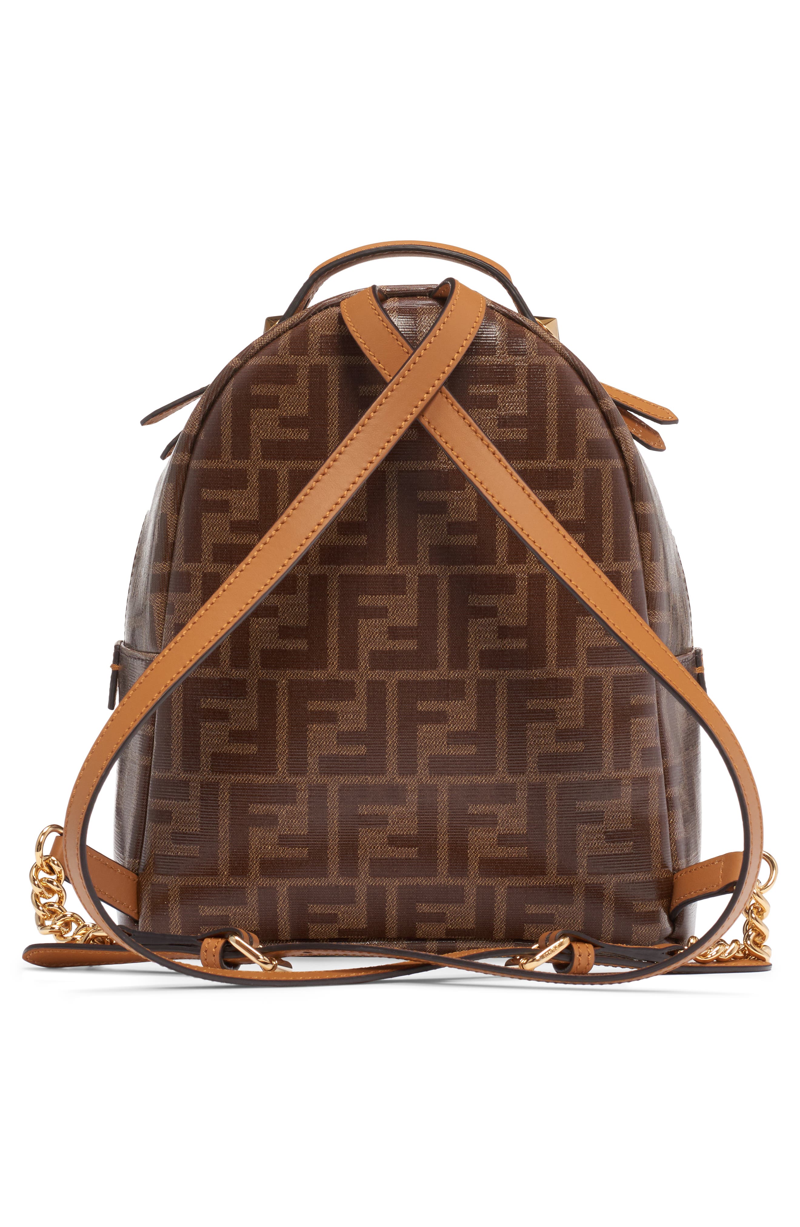 Fendi Mini Logo Backpack, Alternate, color, 