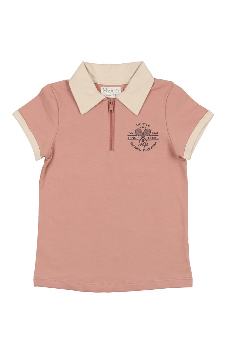 Kids' Half Zip Polo, Main, color, MAUVE