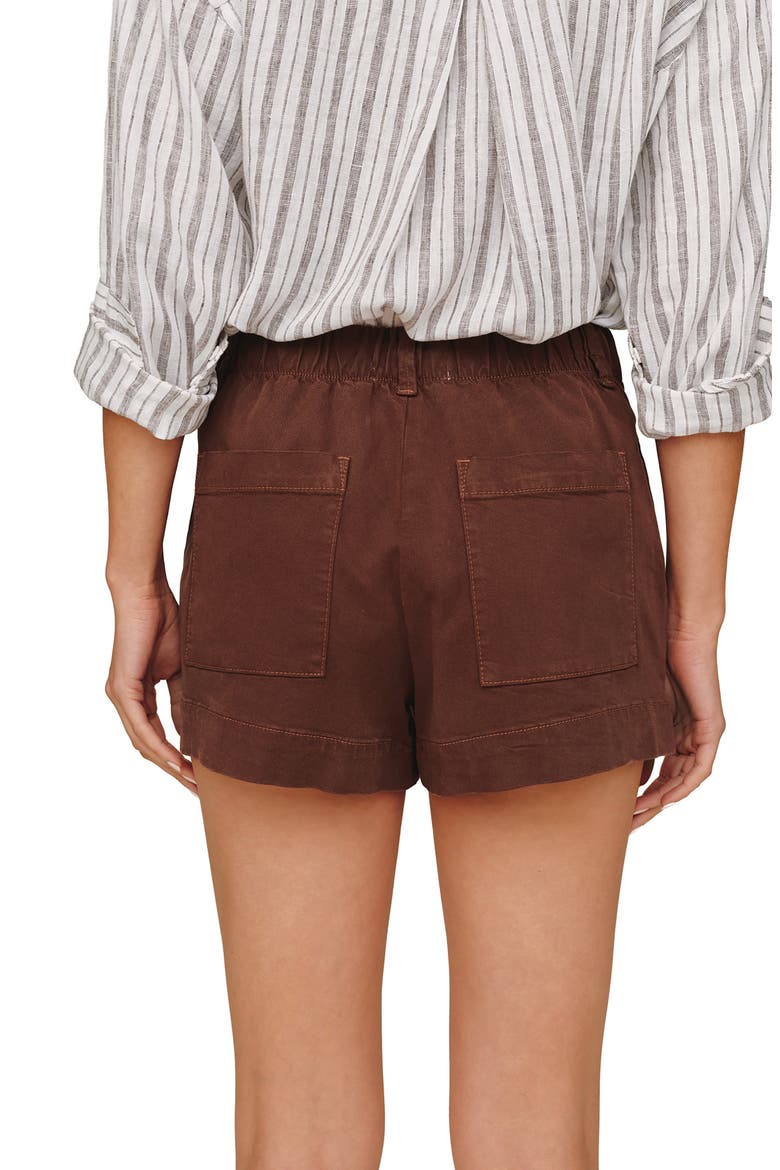 Side Slit Tennis Shorts, Alternate, color, SIENNA BROWN