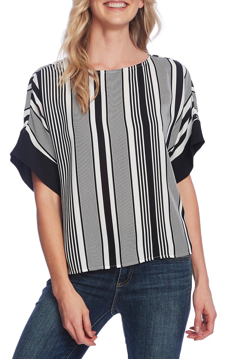 Vince Camuto Variegated Stripe Top, Main, color, 