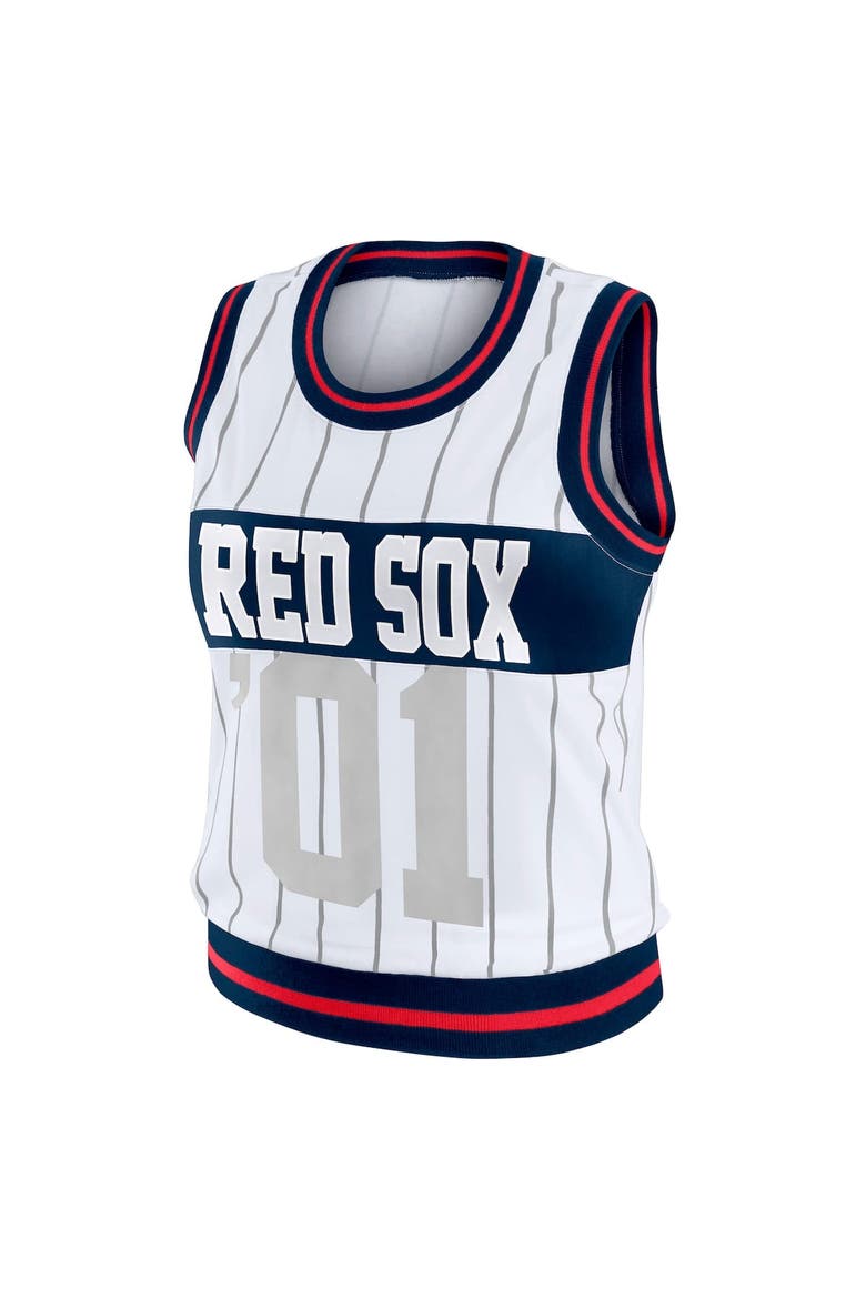 Women's WEAR by Erin Andrews  White Boston Red Sox Sporty Tank Top, Alternate, color, White
