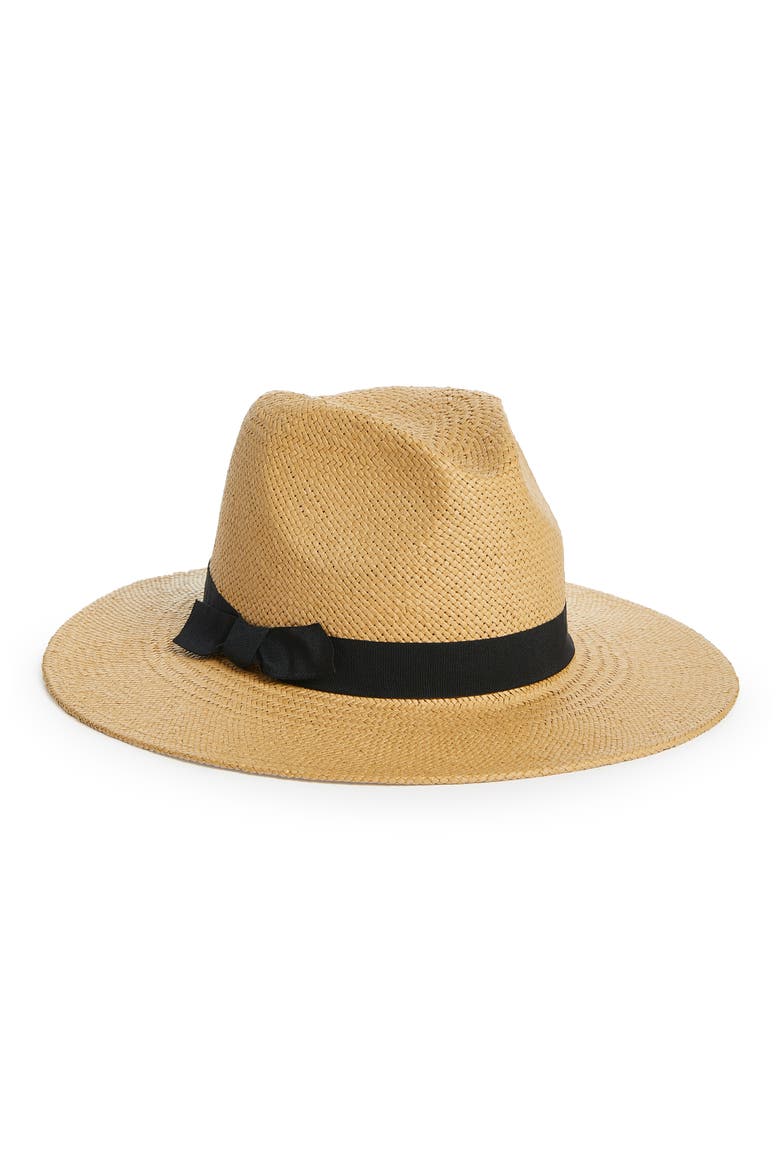 Women's Panama Hat, Main, color, TAN LIGHT COMBO