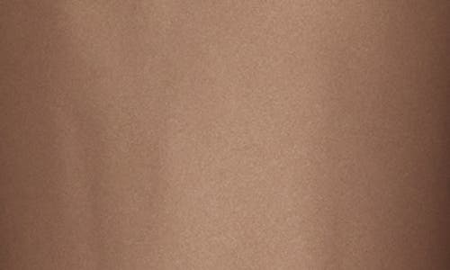 Renee C One-shoulder Satin Midi Dress In Brown
