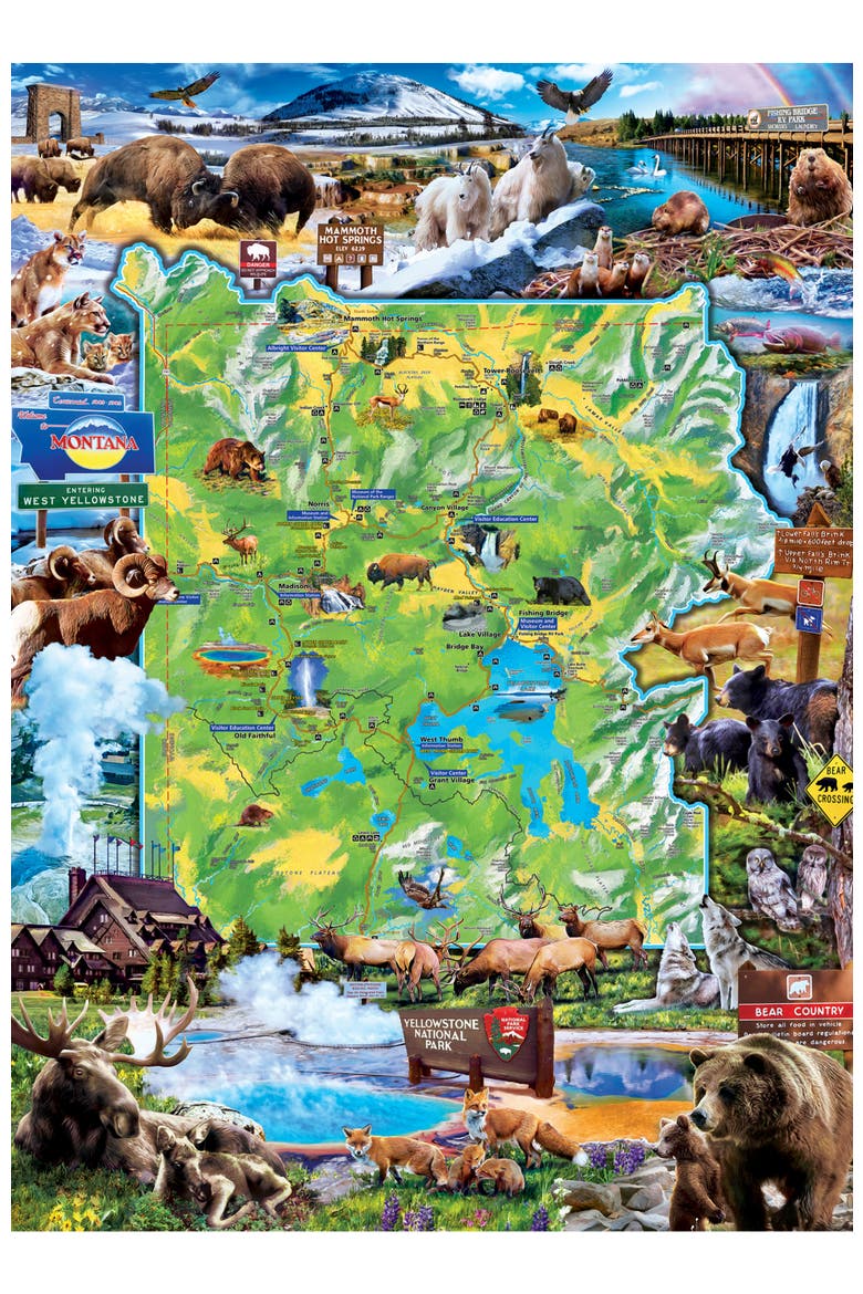 Yellowstone 1000 Piece Jigsaw Puzzle, Alternate, color, Multicolor
