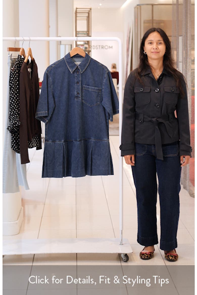 Tennis Cotton Blend Denim Minidress video