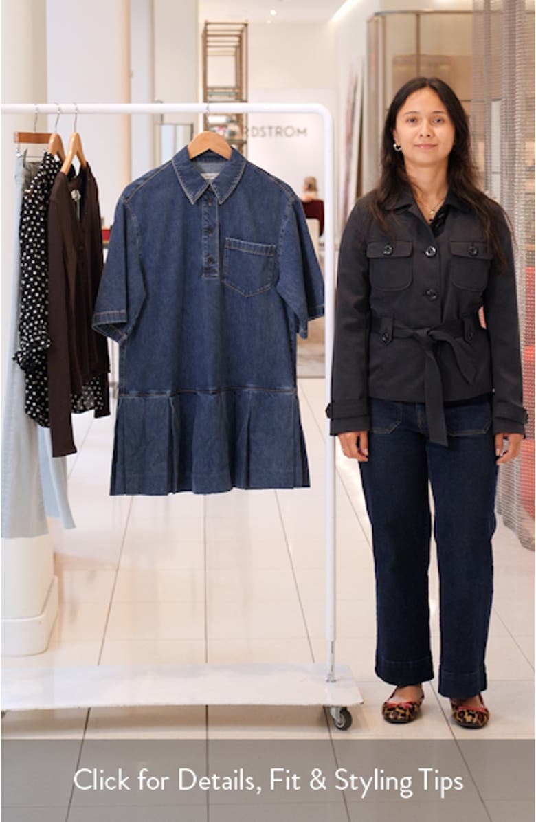 Tennis Cotton Blend Denim Minidress, sales video thumbnail