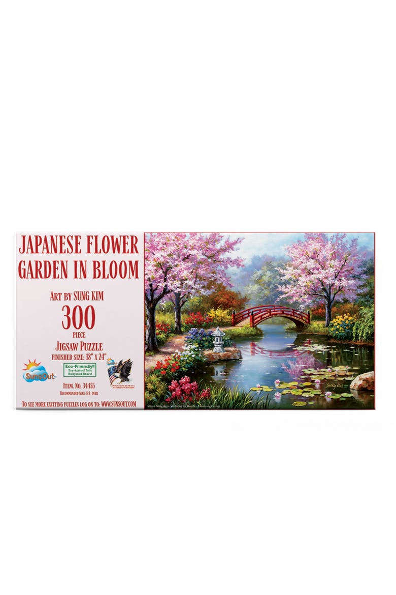 Japanese Garden in Bloom 300 piece Jigsaw Puzzle for Adults, Alternate, color, Multicolor