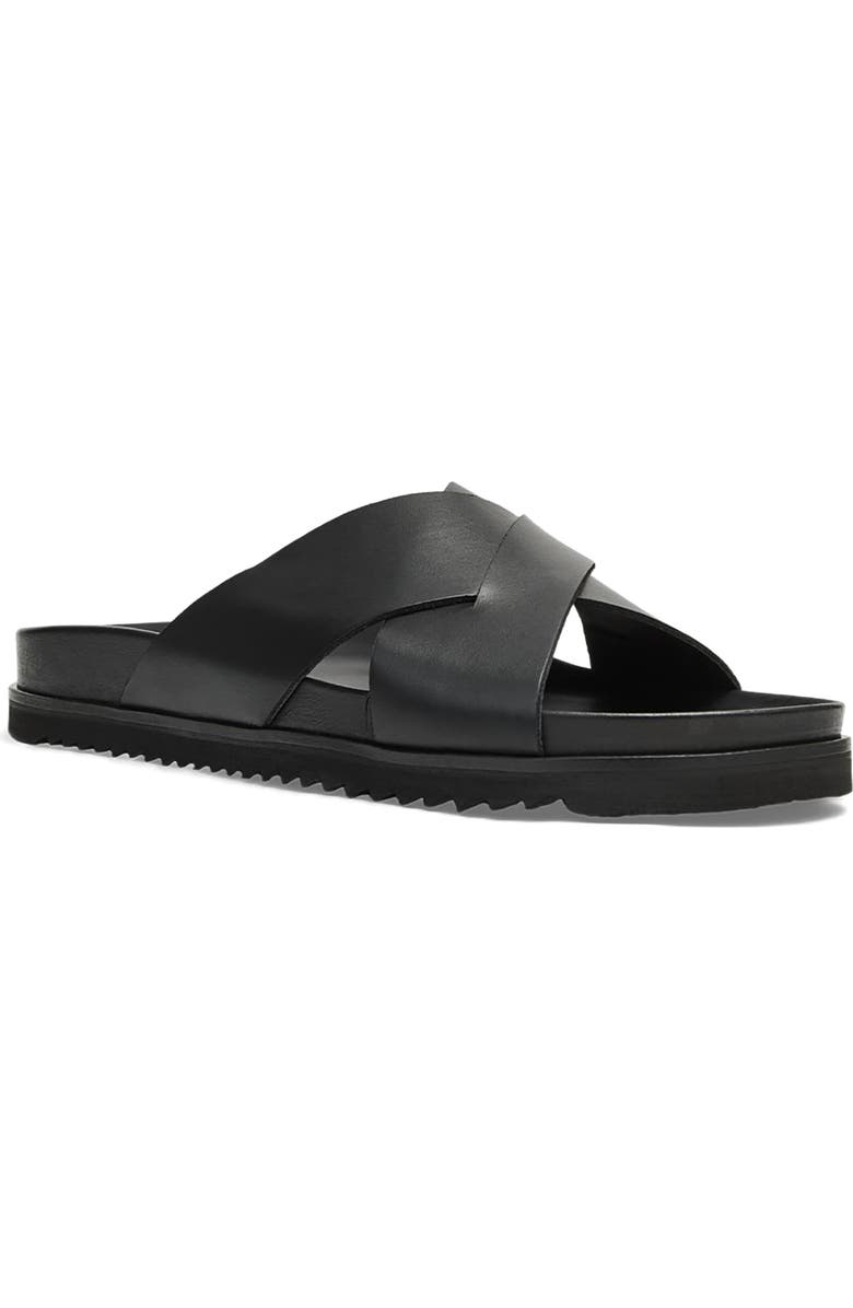 Aquatalia Bellini Weatherproof Slide Sandal, Main, color, Black Calf