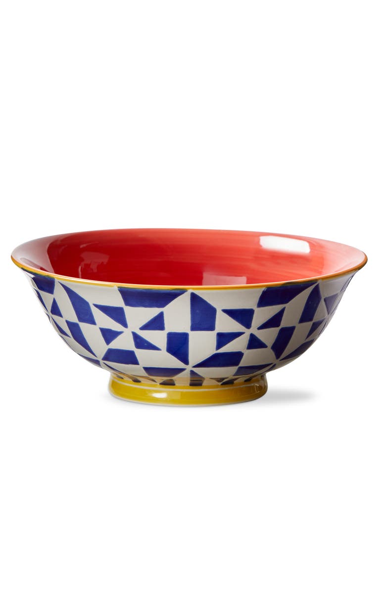 tag Geo Ramen Bowl Multi Stoneware Everyday, Main, color, Blue