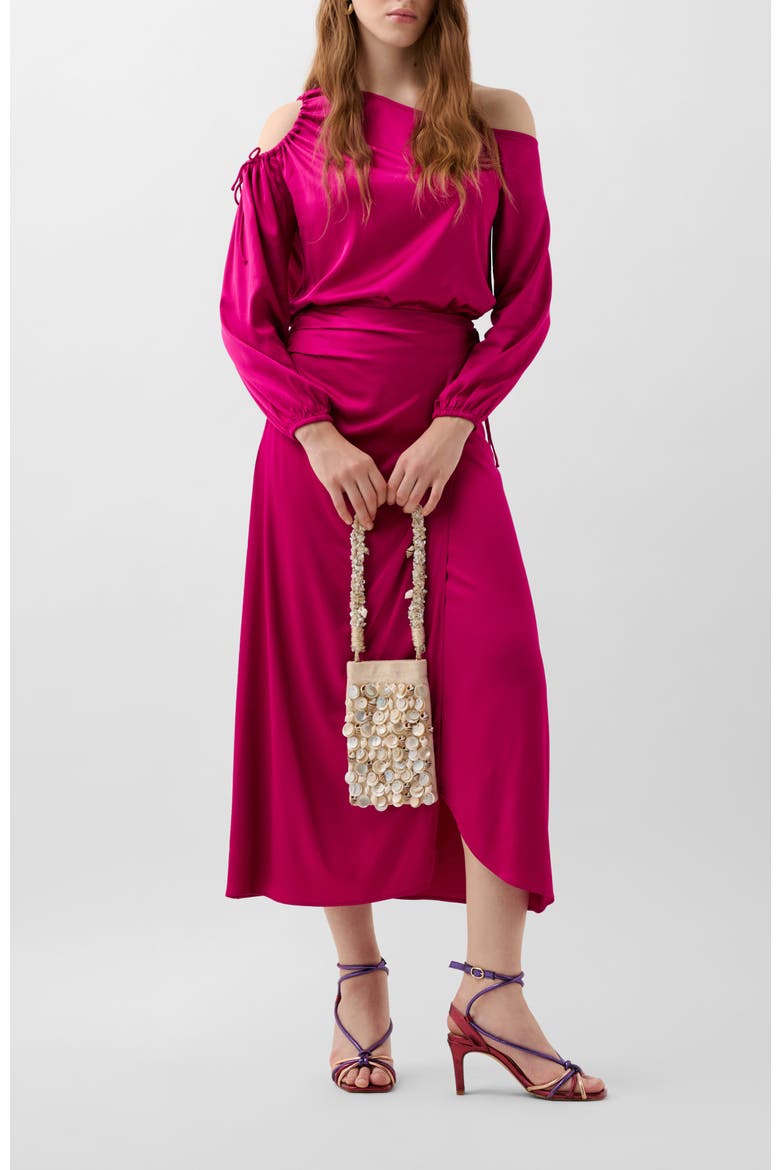 Lux Set Skirt, Alternate, color, Bouganville
