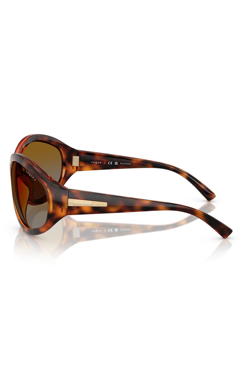 VOGUE 65mm Oversize Oval Sunglasses, Alternate, color, Dark Havana