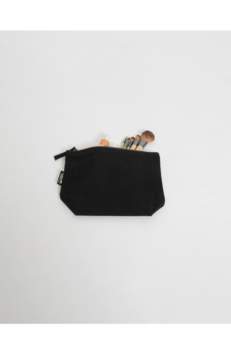 Terra Thread Organic Cotton Makeup Bag, Alternate, color, Black