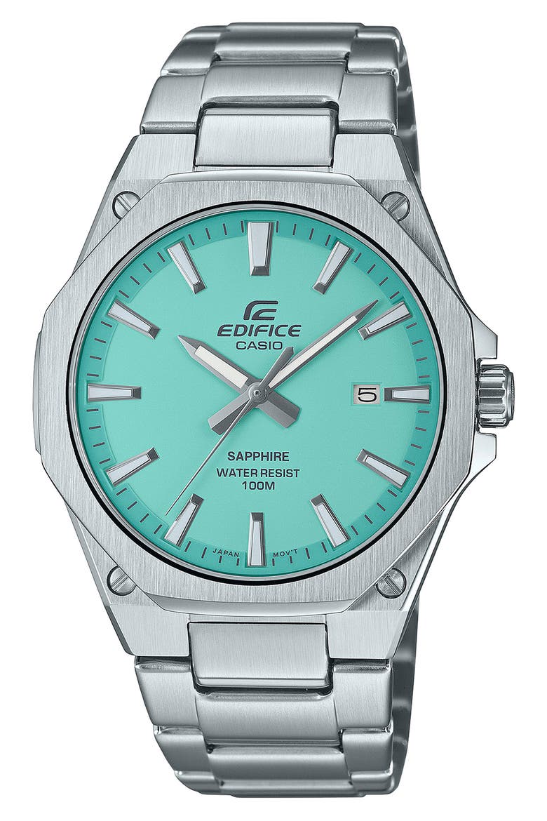 Edifice Slim Bracelet Watch, 44mm, Main, color, SILVER