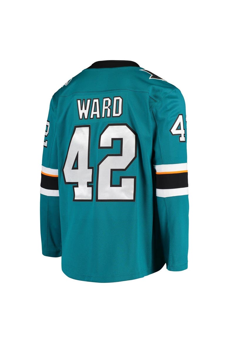 Men's Fanatics Branded Joel Ward Teal San Jose Sharks Breakaway Home Player Jersey, Alternate, color, Teal