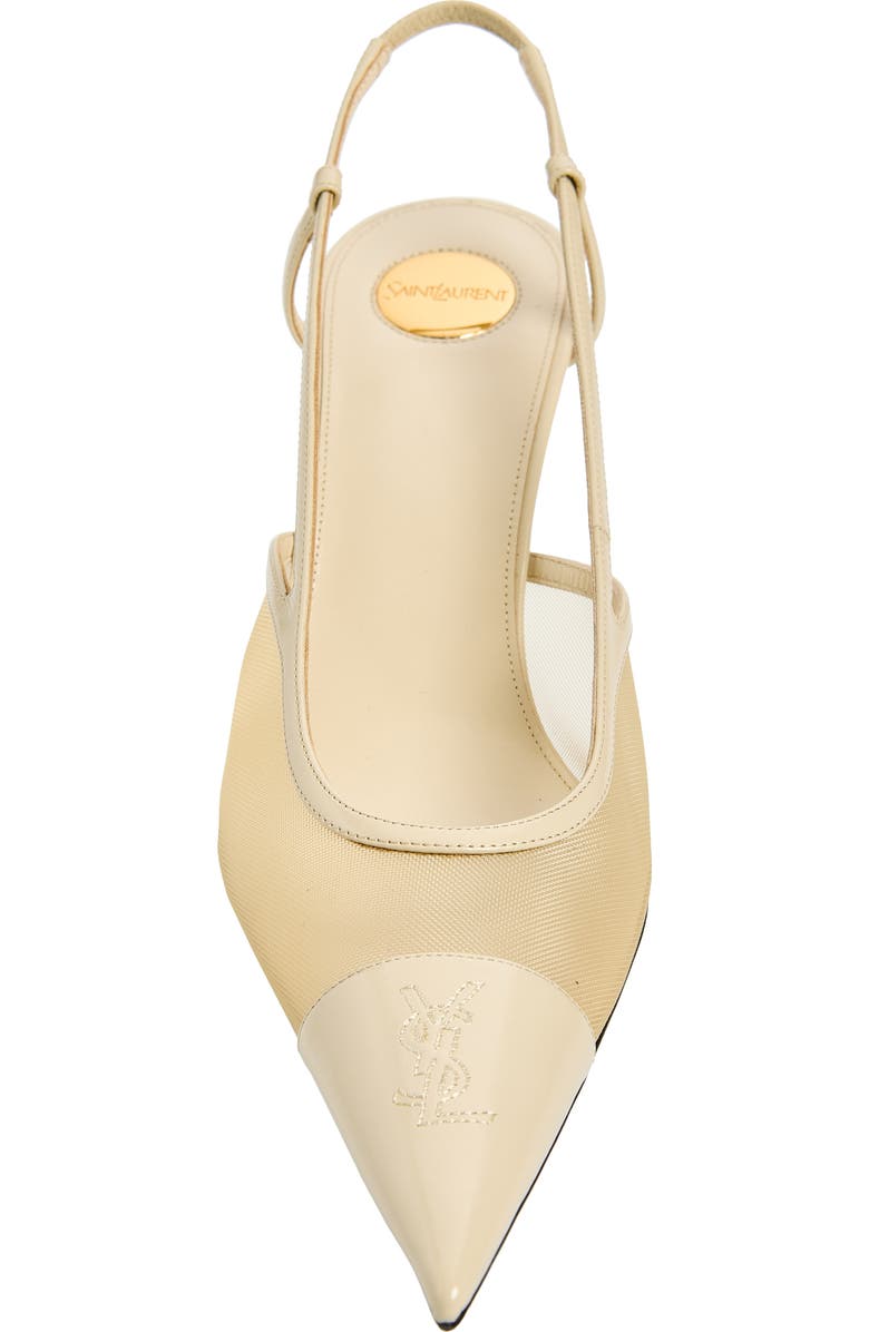 Saint Laurent Renee Slingback Pump, Alternate, color, Ivory