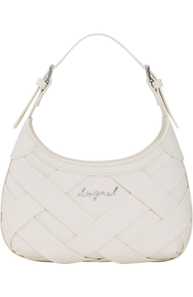 Desigual Faux Leather Shoulder Bag, Main, color, Off White