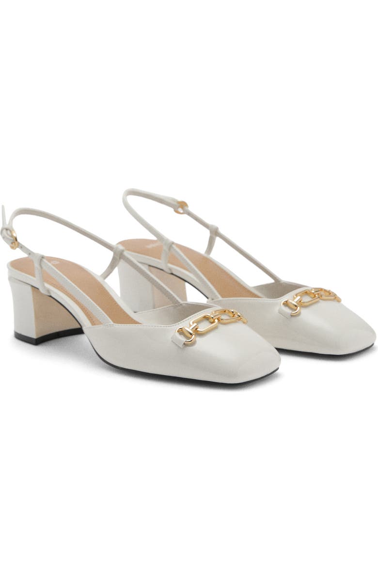 MANGO Slingback Pump, Alternate, color, White