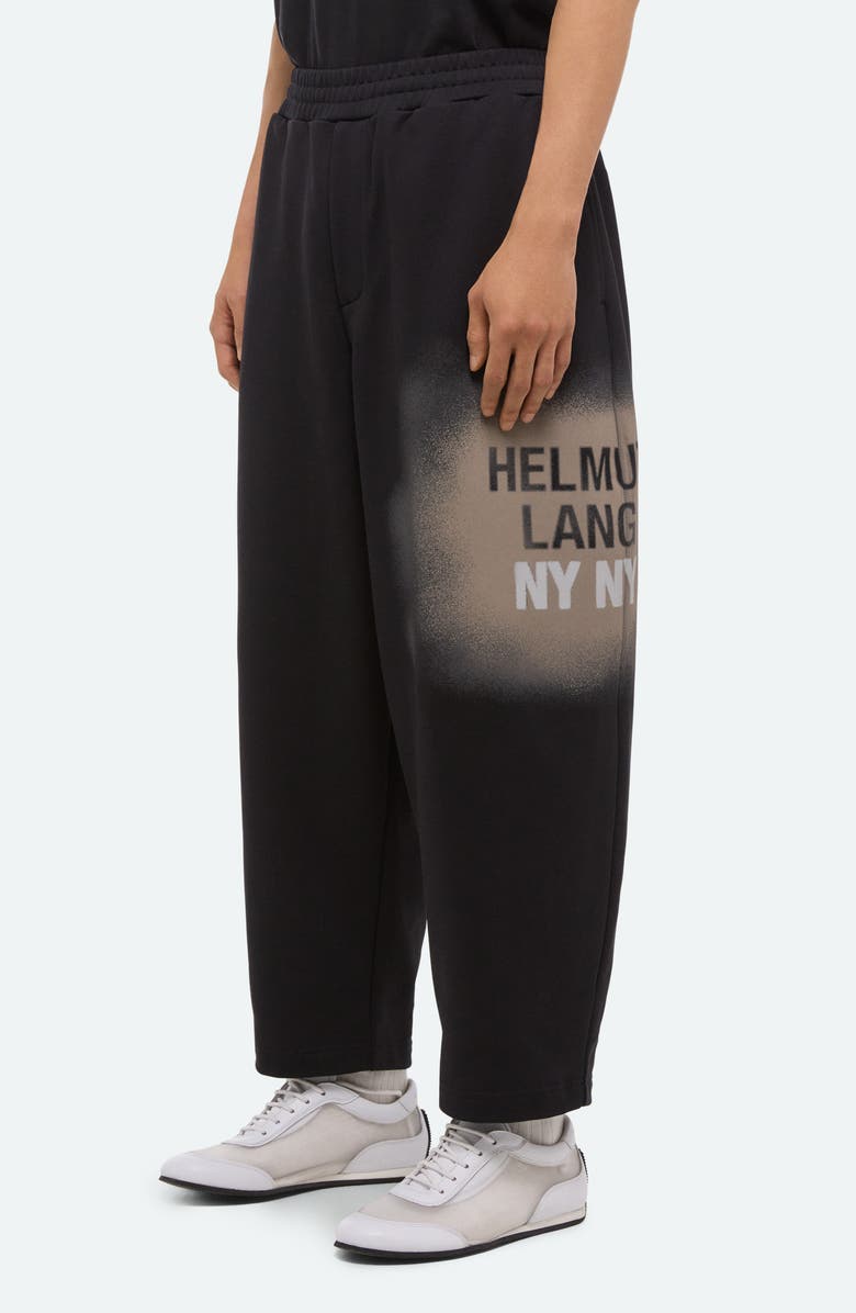Helmut Lang Spray Paint Logo Sweatpants, Alternate, color, Black - 001