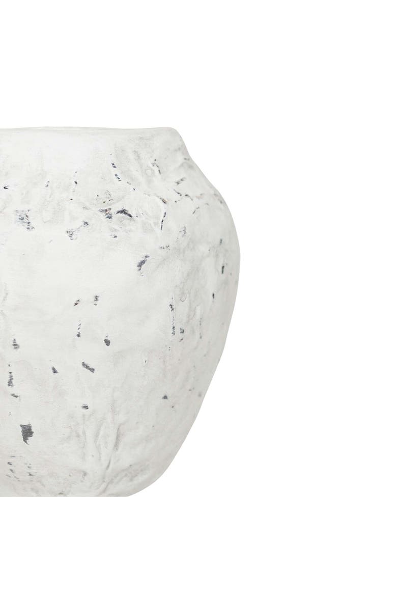 Distressed Vase White Stoneware, Alternate, color, White
