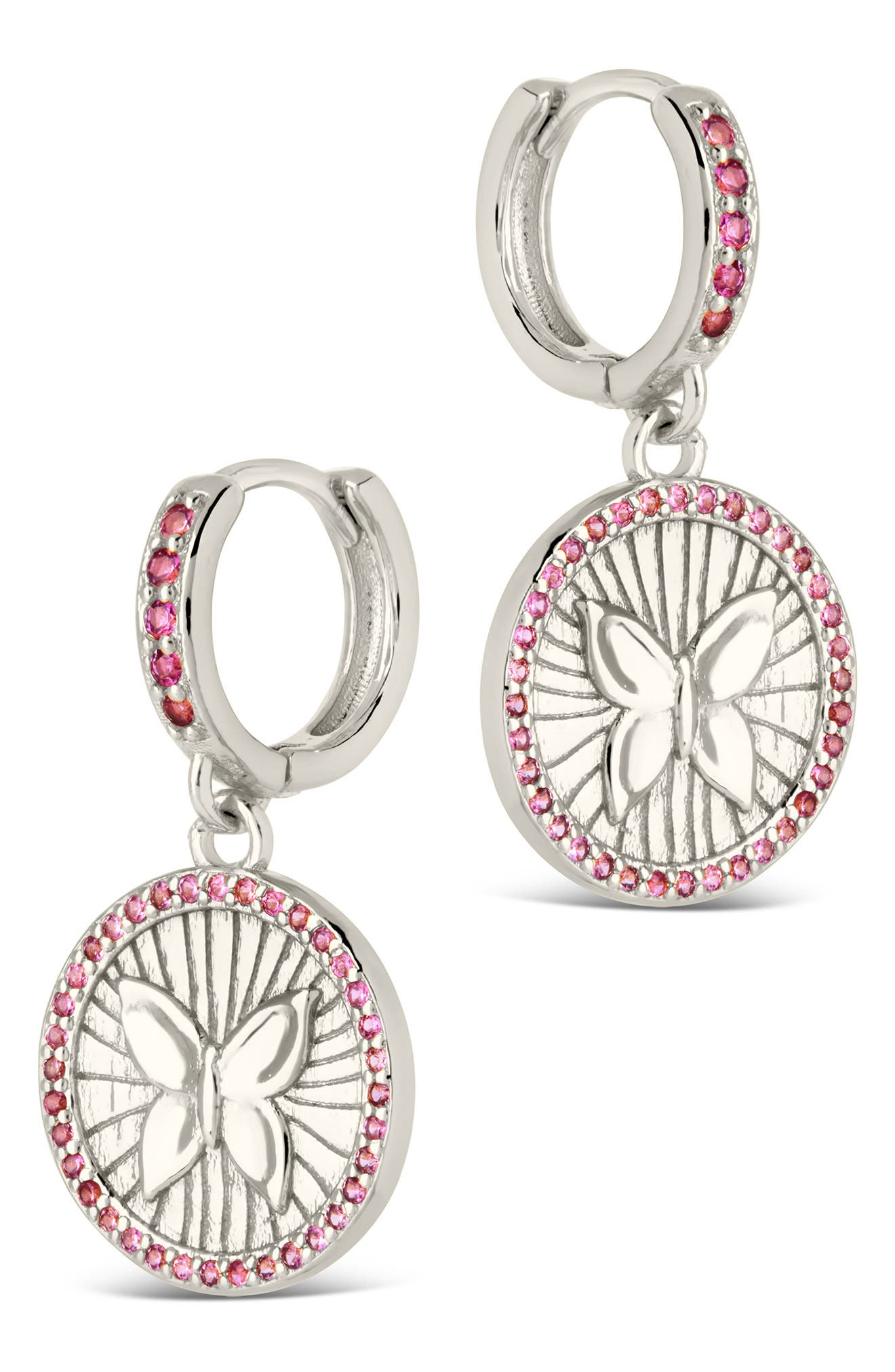 Sterling Forever Bindi CZ Drop Huggie Hoop Earrings (Women) | Nordstromrack