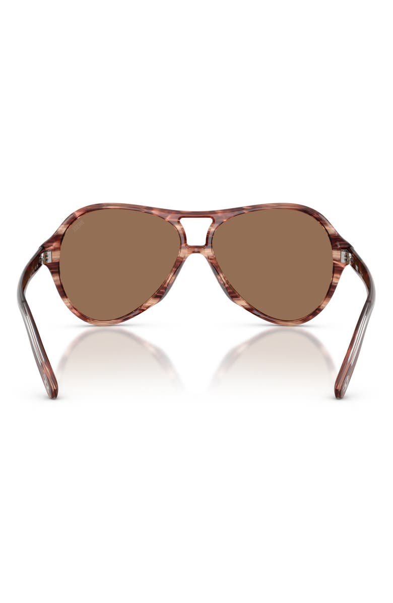 DIESEL<sup>®</sup> 57mm Pilot Sunglasses, Alternate, color, Striated Brown / Dark Brown