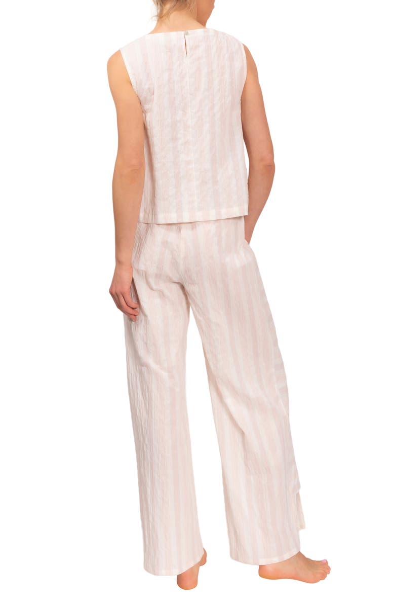 Everyday Ritual Piper Stripe Cotton Pajamas, Alternate, color, Strawberry Stripe