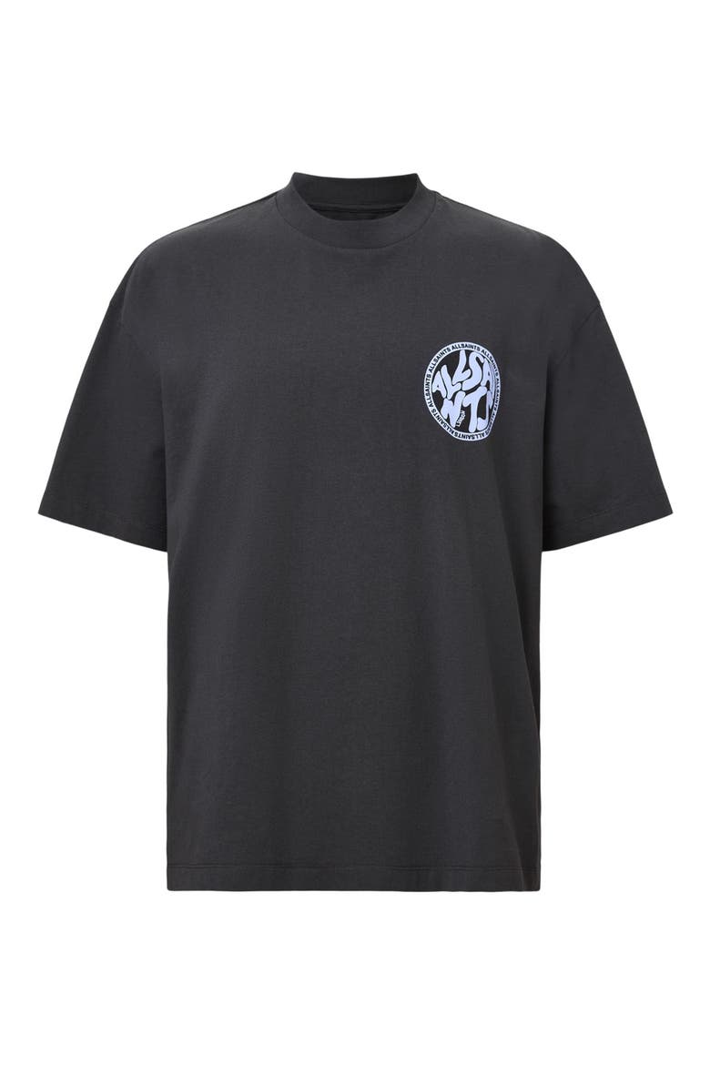 Distortion Graphic T-Shirt, Alternate, color, JET BLACK/ PURPLE