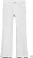 MANGO TEEN Frayed Mid Rise Flare Jeans
